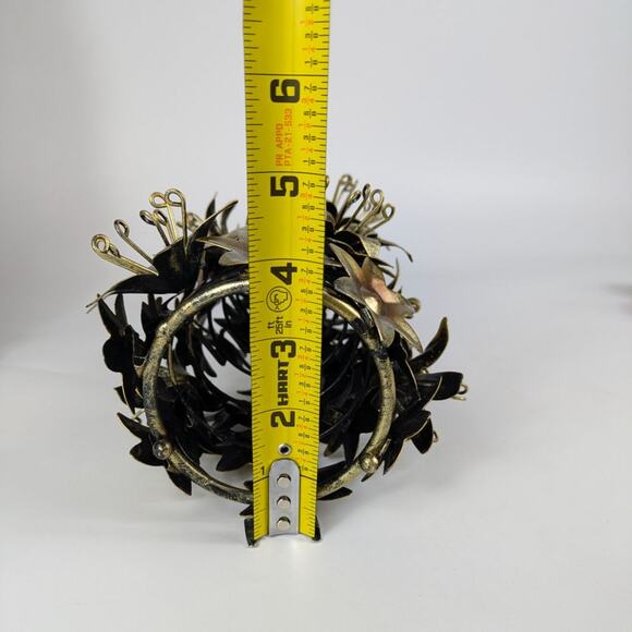 Extra Large Christmas Tree Holiday Centerpiece Decor Set 2 Gold Flowers Bronze - Picture 12 of 13